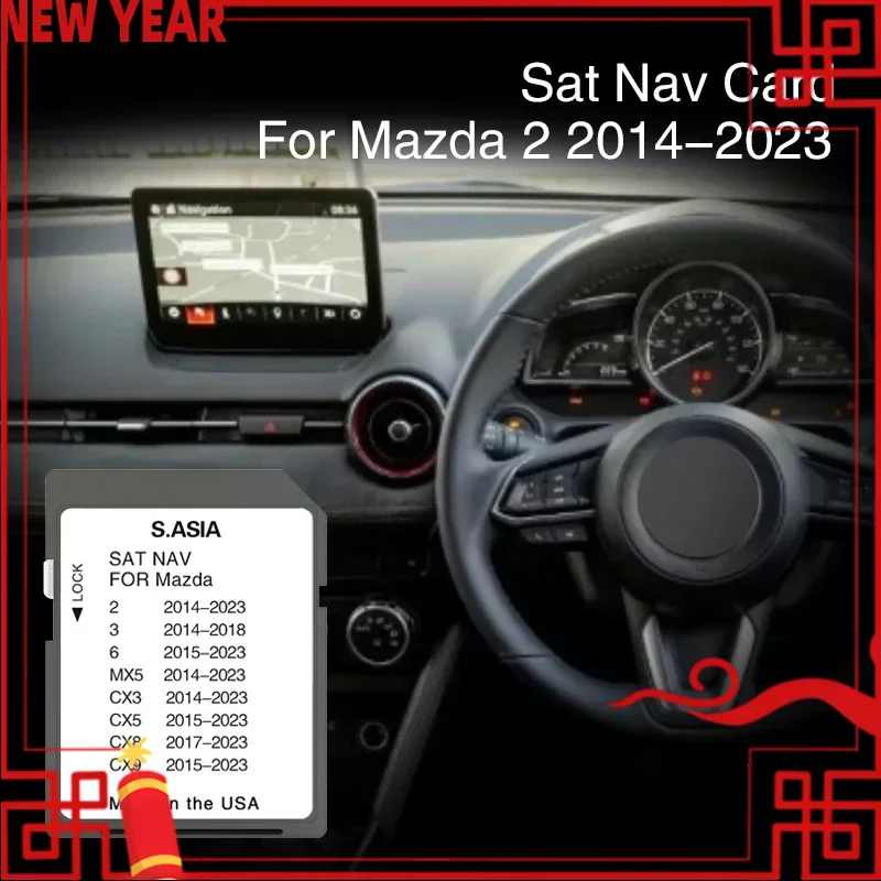 Mapy pre južnú Áziu SAT NAV Update Mapy pre Mazda 2 od roku 2014 do roku 2023 navigačná SD karta