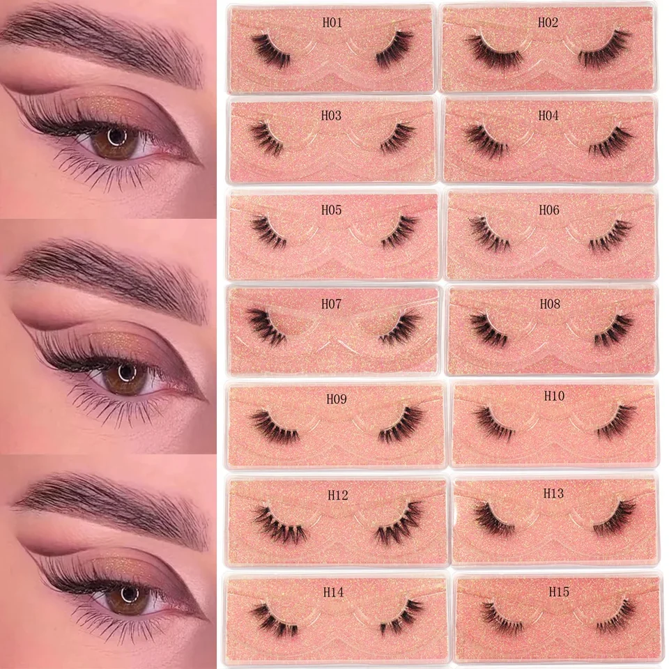 Maquillaje Half Eey Lashes Prírodné múdry nork riasy Fluffy Soft Lashes predlžovanie cilios krátka neviditeľná skupina Lashe makeup
