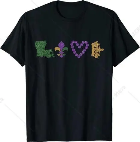 Mardi gras trblietavý efekt fleur-de-lis farby striekajúce košele Funny Cukor lebka, ktoré vaše tričko Crawdaddy Crawfish Jester