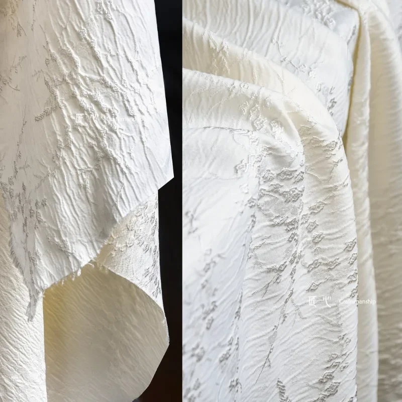Marhuľa vintage umenia vetvička slivka Blossom Národný štýl Jacquard Tkanina s textúrou s sukňou sukňou sukňou