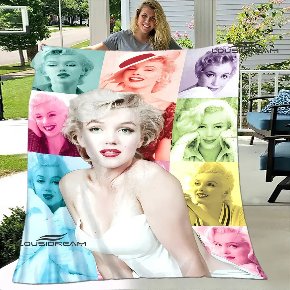 Marilyn Monroe Vytlačené prikrývky piknikové prikrývky teplé flanelové prikrývky mäkké a pohodlné prikrývky postele narodeniny darček