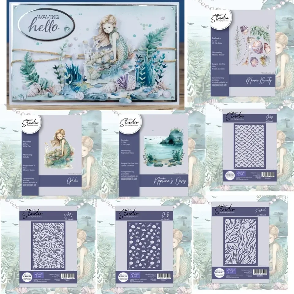 Marine Beauty Die Set Cutting Dies Scrapbook Denník Denník dekorácia šablón Šablóna DIY pozdravy