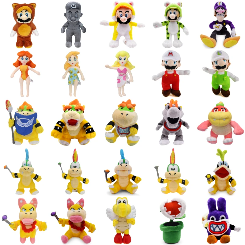 Mario Bros Luigi princezná Peach Daisy Lemmy Larry Bowser ml.