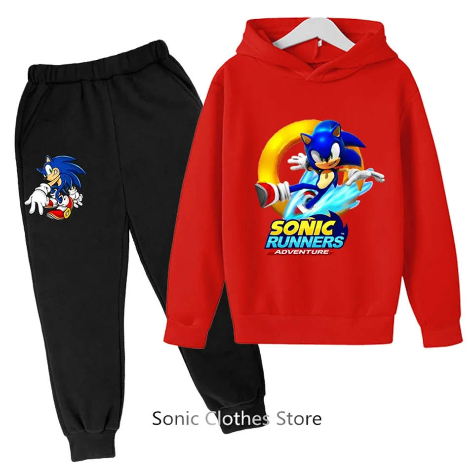 Mario Hoodie for Boys oblečenie ležérne oblečenie Mario The Hedgehog Set Kids 2pcs obleky Dievčatá oblečenie detí módne trackovacie súpravy