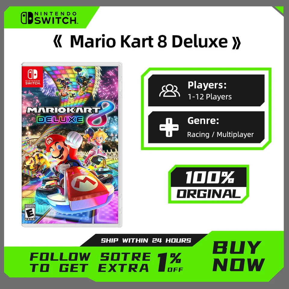 Mario Kart 8 Deluxe Nintendo Switch Game ponuky fyzické pre Nintendo Switch OLED Nintendo Switch Lite Nintendo Switch Game Cards