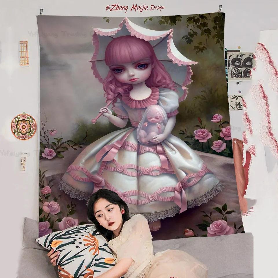 Mark Ryden Classic Artwork The Meat Show zavesenie bohémsky tapiséria Bohemian steny tapisérie mandala kawaii izba dekor