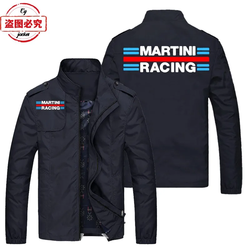 Martini Racing Logo Print Racing Suit Loose Long Ruckve Top Workwear Pánsky tím tímu tímu Uniforma