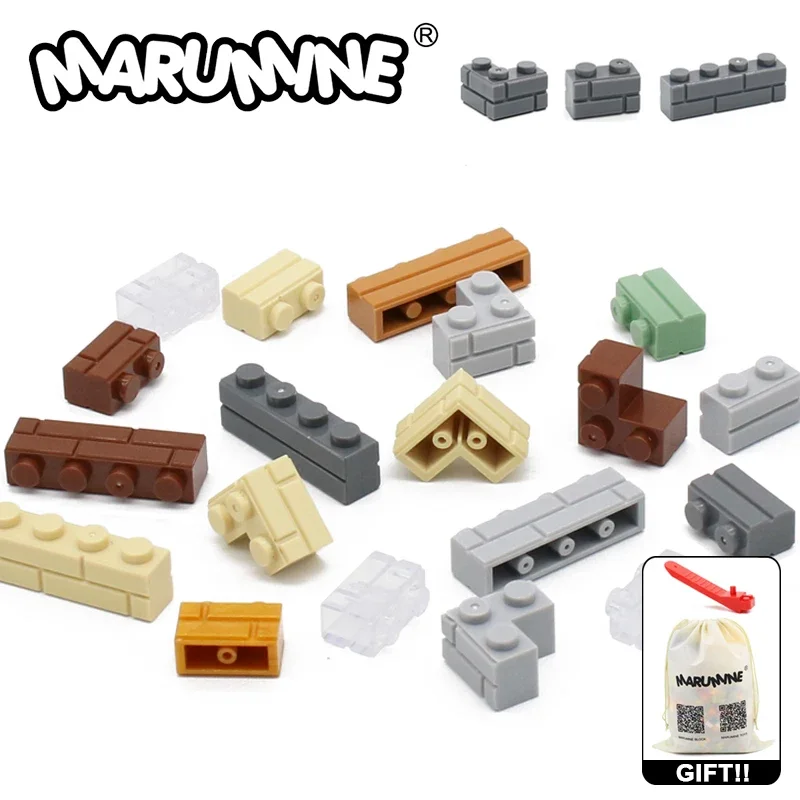 Marumine MOC tehly 1x4 1x2 nástenná kocka 15533 98283 2357 Domy Stavebné bloky Príslušenstvo Zostavuje častice kompatibilné pre domácich majstrov