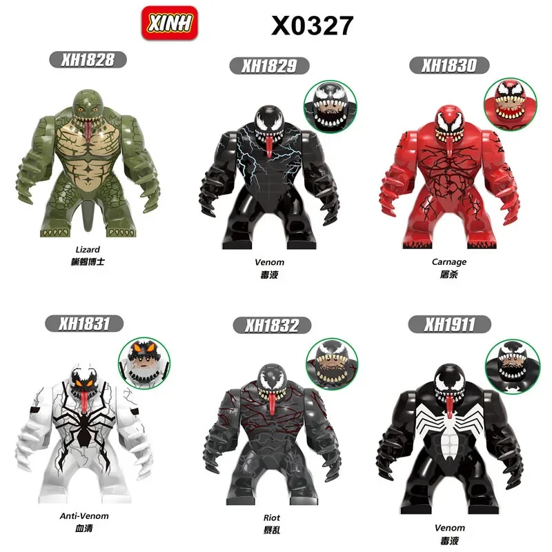Marvel Action Figure Mini blok superhrdina Venom masaker puzzle DIY zostavenie bloku ručne vyrobených detských hračiek Darčeky