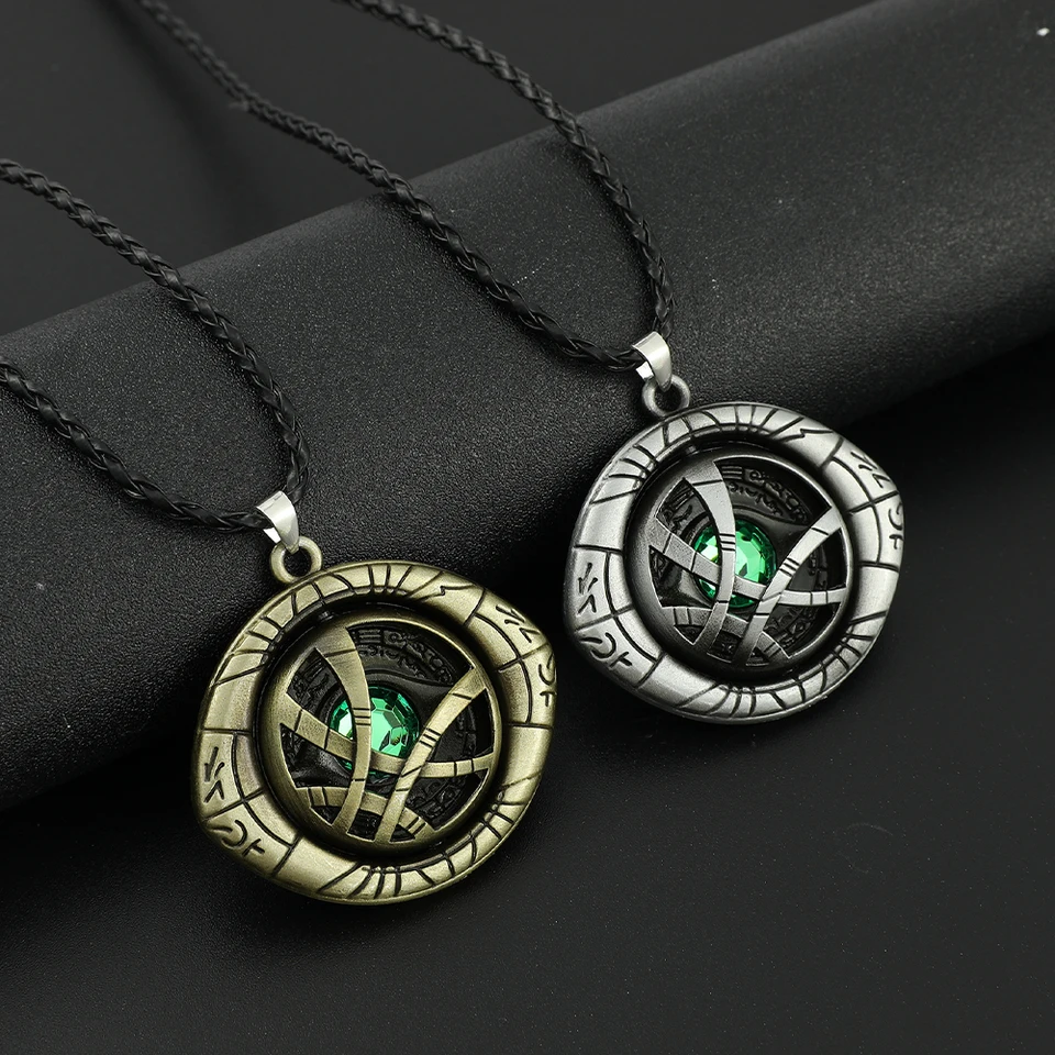 Marvel Avengers Náhrdelník superhrdina Doctor Strange Eye of Agamotto Rotattable Pendant Neck Retian Golier Detské príslušenstvo