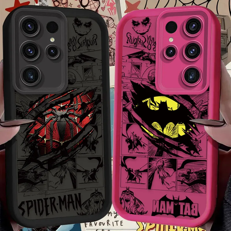 Marvel Batman Spider Man Case pre Samsung Galaxy S25 S24 S23 Ultra S22 S21 plus Fe 5G A54 A34 A14 A73 A53 A33 5G Silikónový kryt
