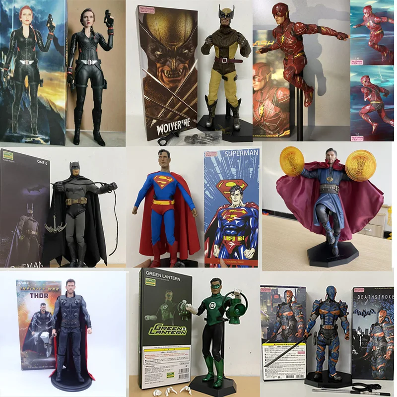 Marvel Crazy Toy 1/6 v mierke Thor Flash Doctor Strange Deathstroke Superhrdina tím prototypovania akčného postavičky modely hračky Doll Gift