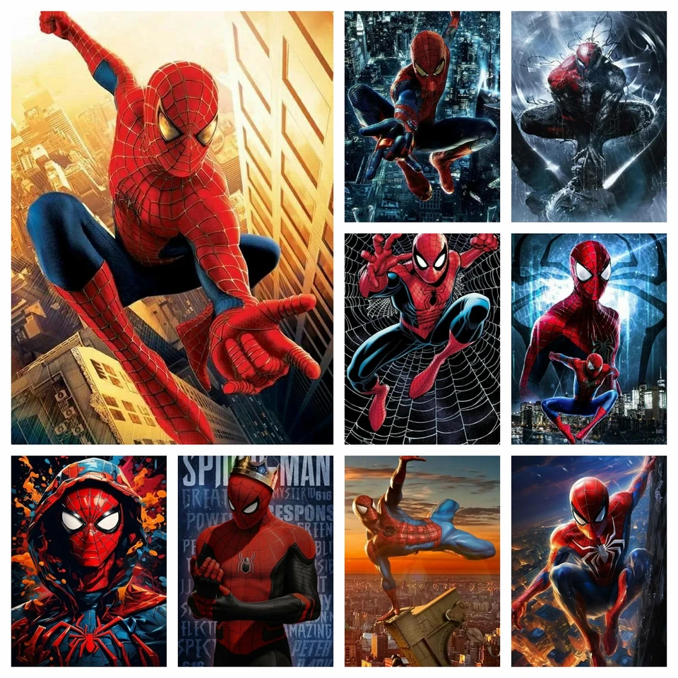 Marvel Diamond Art Painting Kits Spiderman Superhrdina Nový 2024 Výšivka mozaika krížového stehu domáce dekorácie Detské darčeky