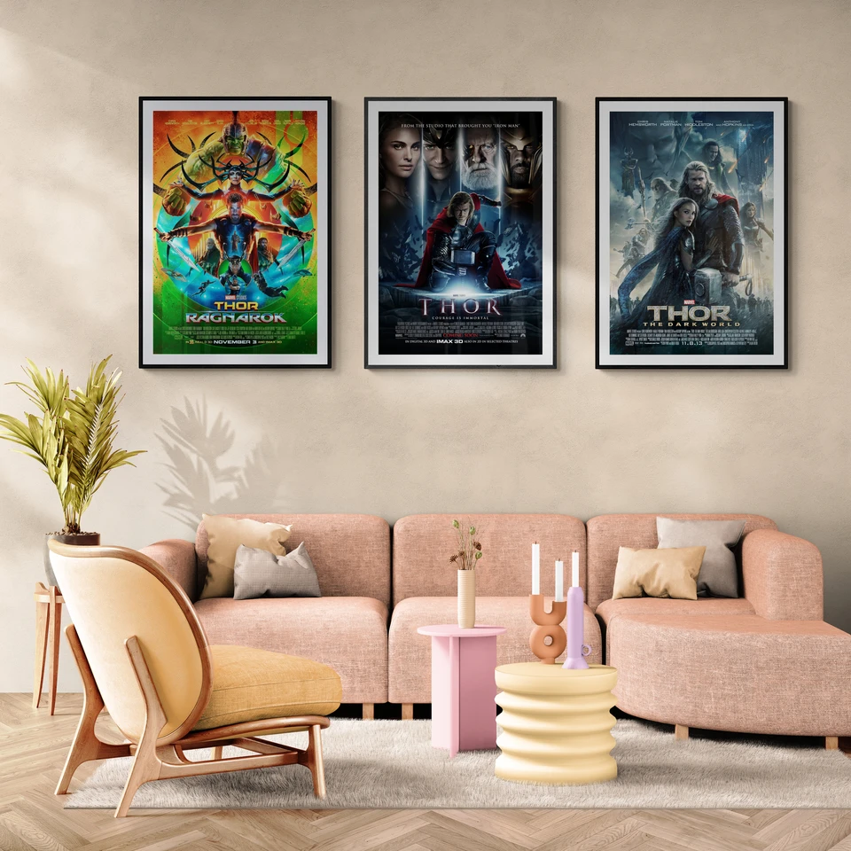 Marvel Filmy Thor Ragnarok Thor Love a Thunder Thor the Dark World Wall Art Prints Canvas Painting Plagát obývacia izba dekor