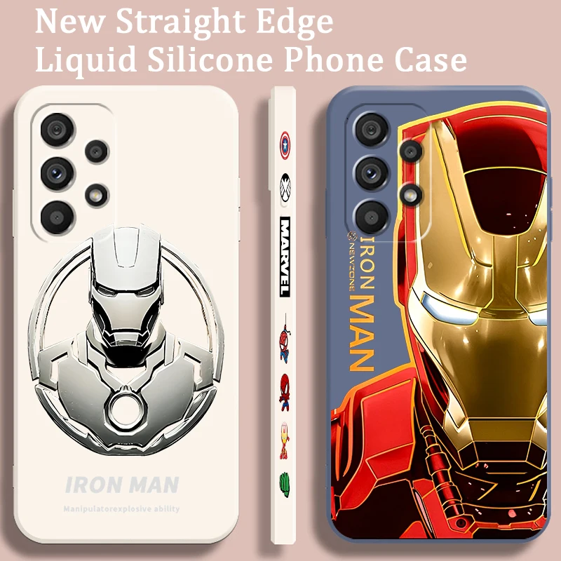 Marvel Hero Iron Man Art Cool Liquid ľavé lano pre Samsung Note 20 10 10 A54 A31 A14 A03 A22 A34 A04 A24 A25 Ultra Plus 5G Funda