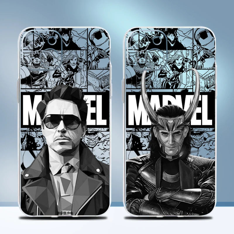 Marvel Iron Man Loki Odison Puzdro pre iPhone 15 14 13 12 11 Pro Max Mini SE2 6S 7 8 Plus mäkký kvapalinový silikónový kryt