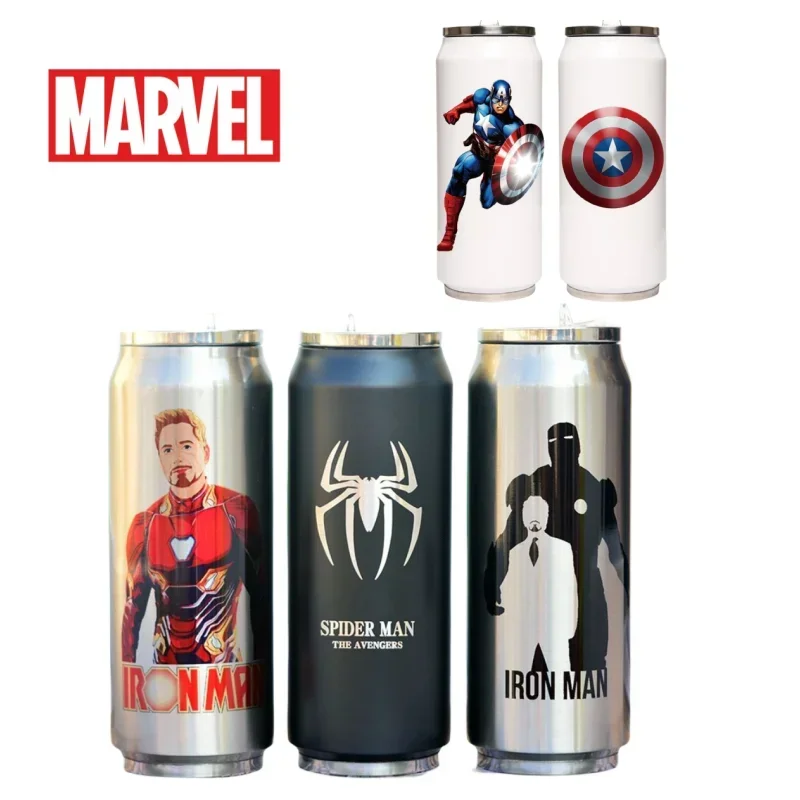Marvel Movie Avengers Captain America Iron Man Personalizovaný kreatívny proti pádu a protiškádra Thermos Cup vianočný darček