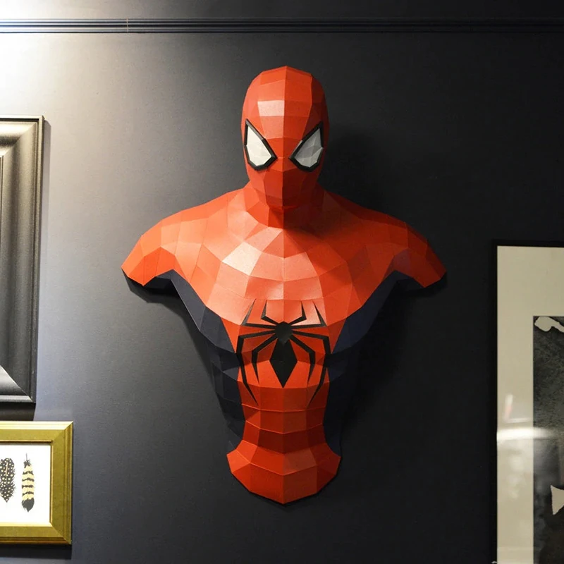 Marvel Spider Man Super Heroes Paper Model Domáce dekorácie chodby párty na stenu dekorácie papierové rekordy