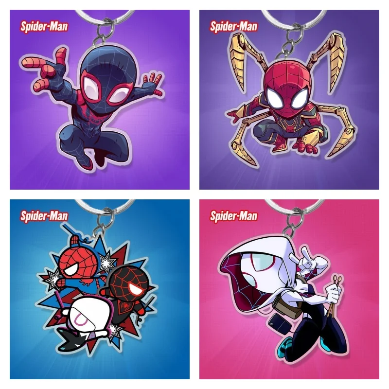 Marvel Spider-Man v celom vesmíre Gwen film Periférny akrylový kľúče personalizovaná školská taška