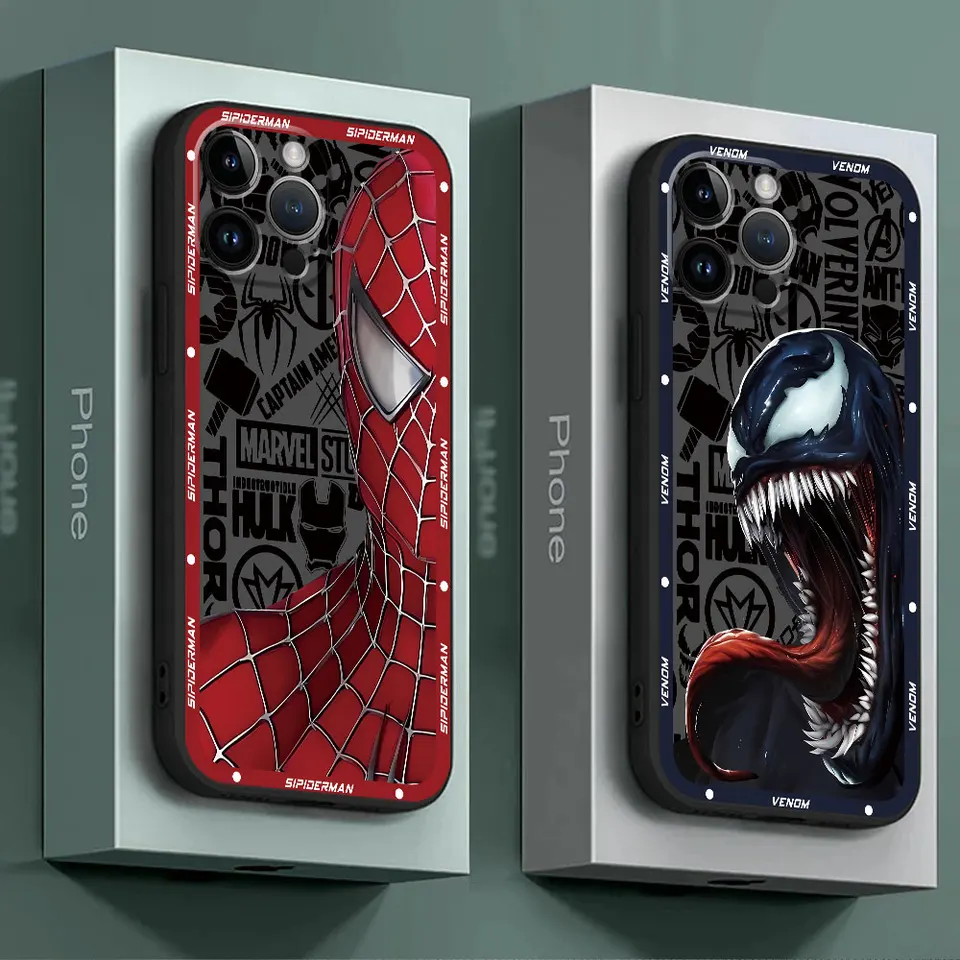 Marvel Spider Man Venom Telefón puzdro pre iPhone 15Promax XR SE 11 PRO 16 XS MAX 14 PRO 13 MINI 7 8 PLUS 12 16 Pro 12 Pro Cover
