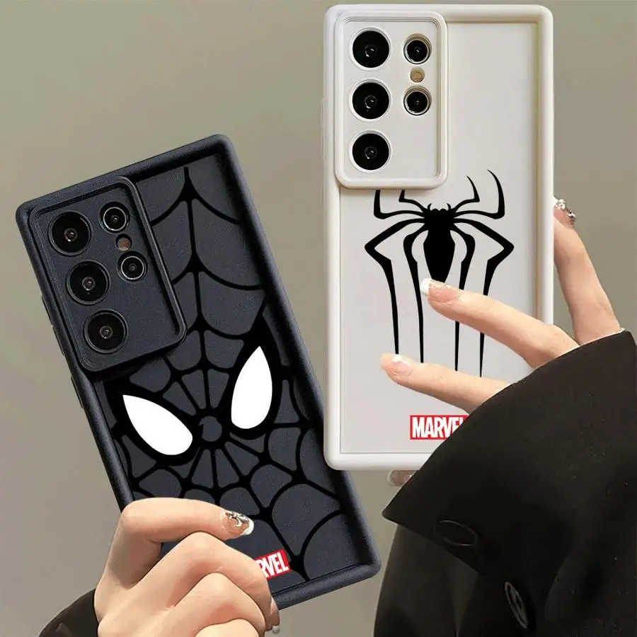 Marvel Spiderman Logo Silikone Case pre Samsung Galaxy S23 Ultra S24 S25 S22 S20 Fe S21 Plus poznámka 20 Kryt mäkkého telefónu Funda