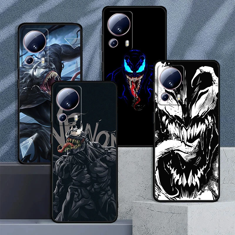 MARVEL Super Hero Venom Cover pre Xiaomi Mi 13 12x 12 11 11T 11i 10t 10 Pro Lite Ultra 5G 9T 8 A3 Čierny puzdro na telefón