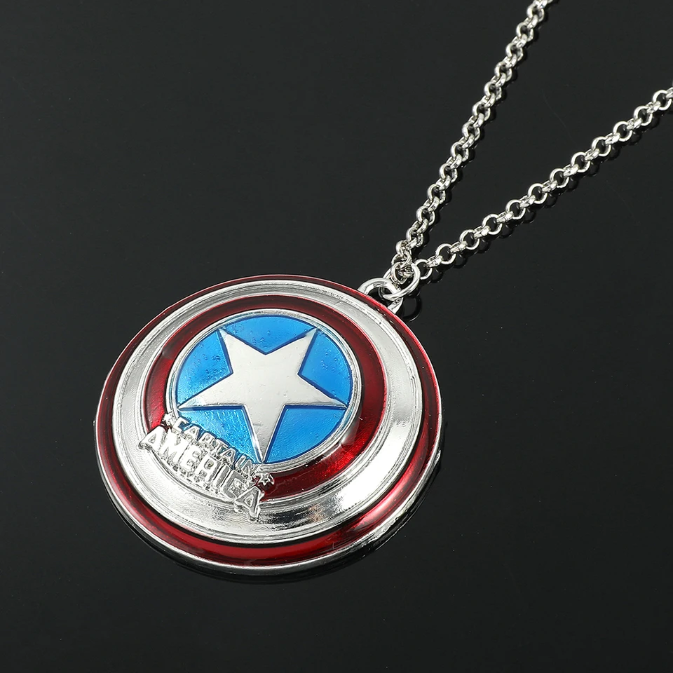 Marvel superhrdina The Avengers Captain America Shield Shield Pendant náhrdelník Cool Adsess Darčeky