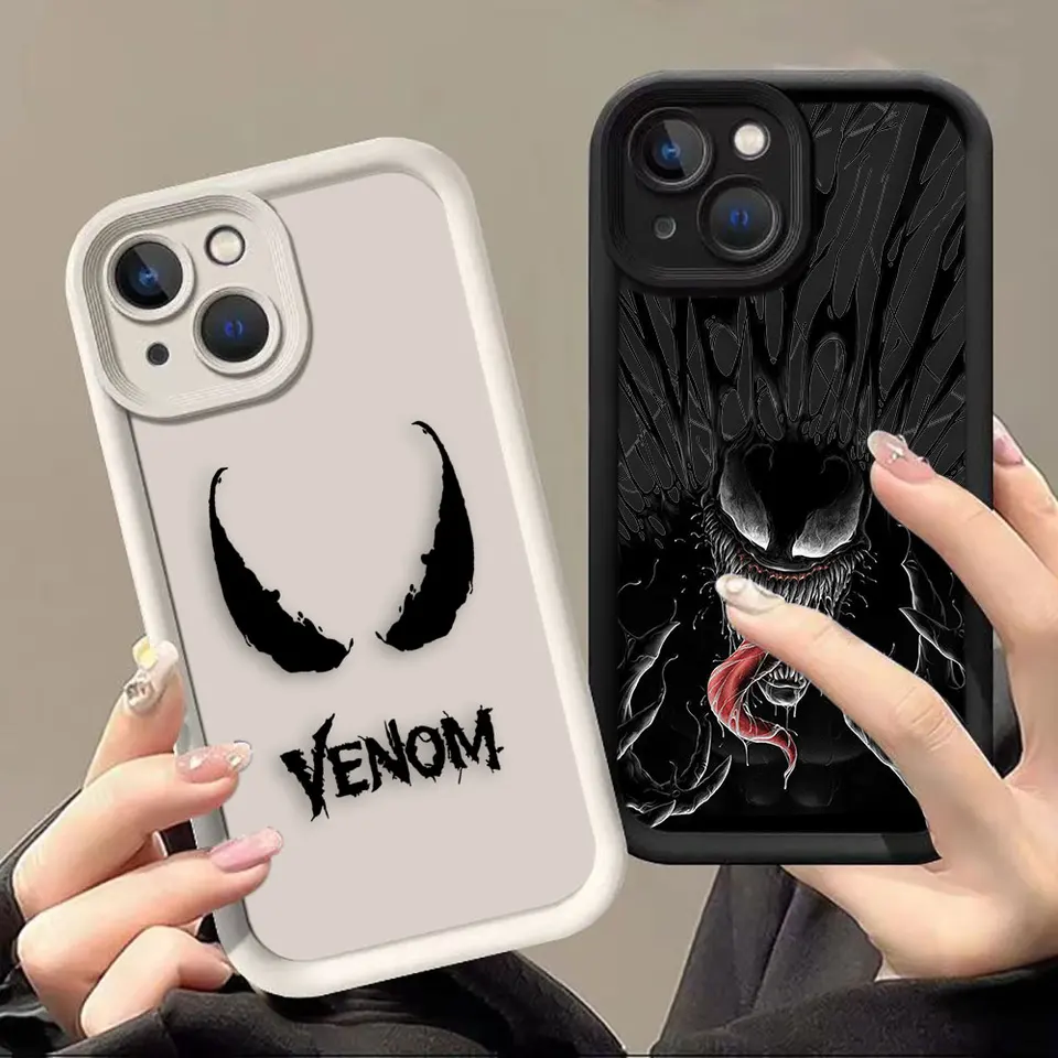 Marvel Venom The Avengers Telefón pre Vivo Y15S Y20 Y21 Y22 Y27 Y50 Y51 Y72 Y75 Y76 Y77 Y78 Y81 Y91 Y93 Y100 Funda Funda Funda Funda Funda