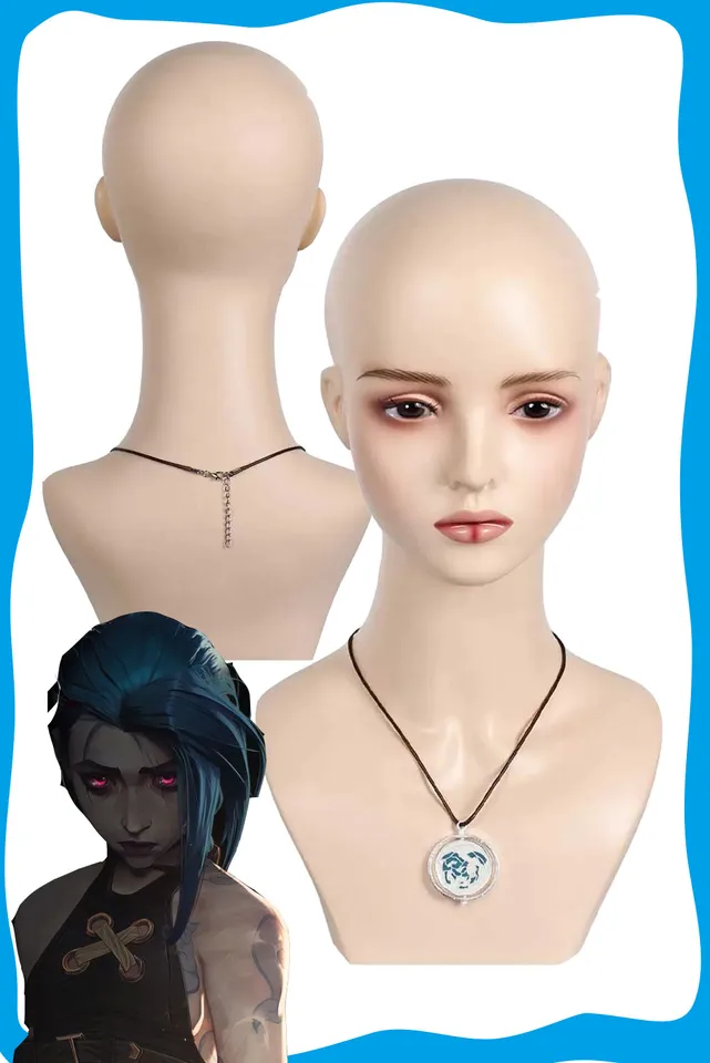 Masguise Jinx Arcane Cosplay reťaz prívesok Náhrdelník Game lol Ženy Ženy Fancy kostýmné doplnky Halloween karneval rekvizity