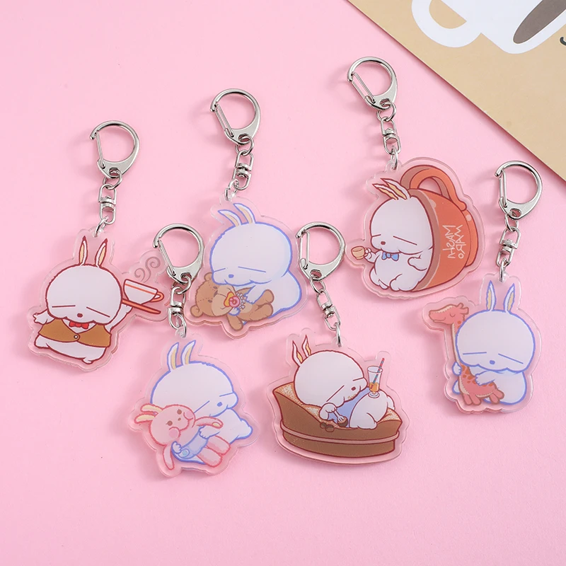 Mashimaro Anime Lilo a Stitch Pendant Keychains Držiteľ automobilový reťaz kľúča kľúča kľúča kľúče mobilný telefón vak na zavesenie šperkov Darčeky