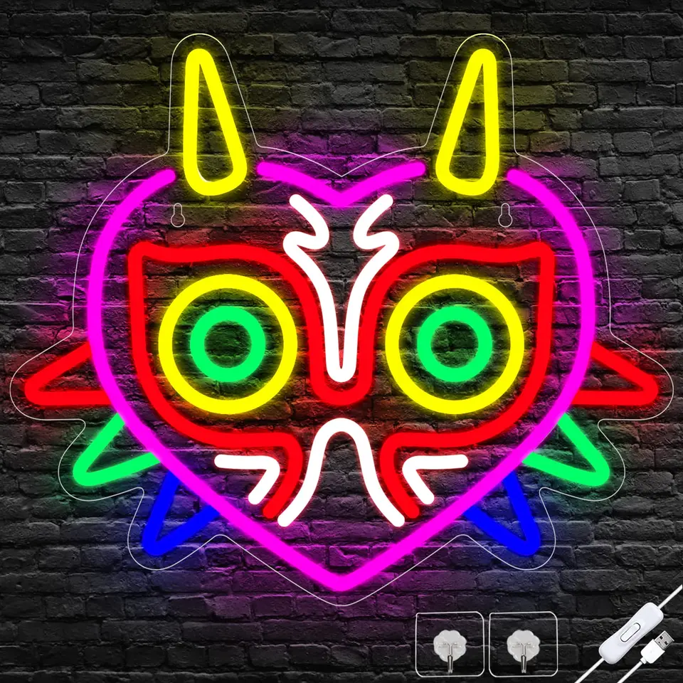 Maska LED znamenie Loz Neon Sign for Room Wall Decor Gamer Darčeková maska ​​herňa dekorácie LED neónové svetlo