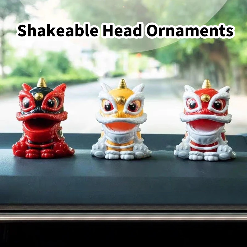 Maskot ornament čínsky štýl Lucky Dancing Lion Model Solar Powed Home Decoration Darče