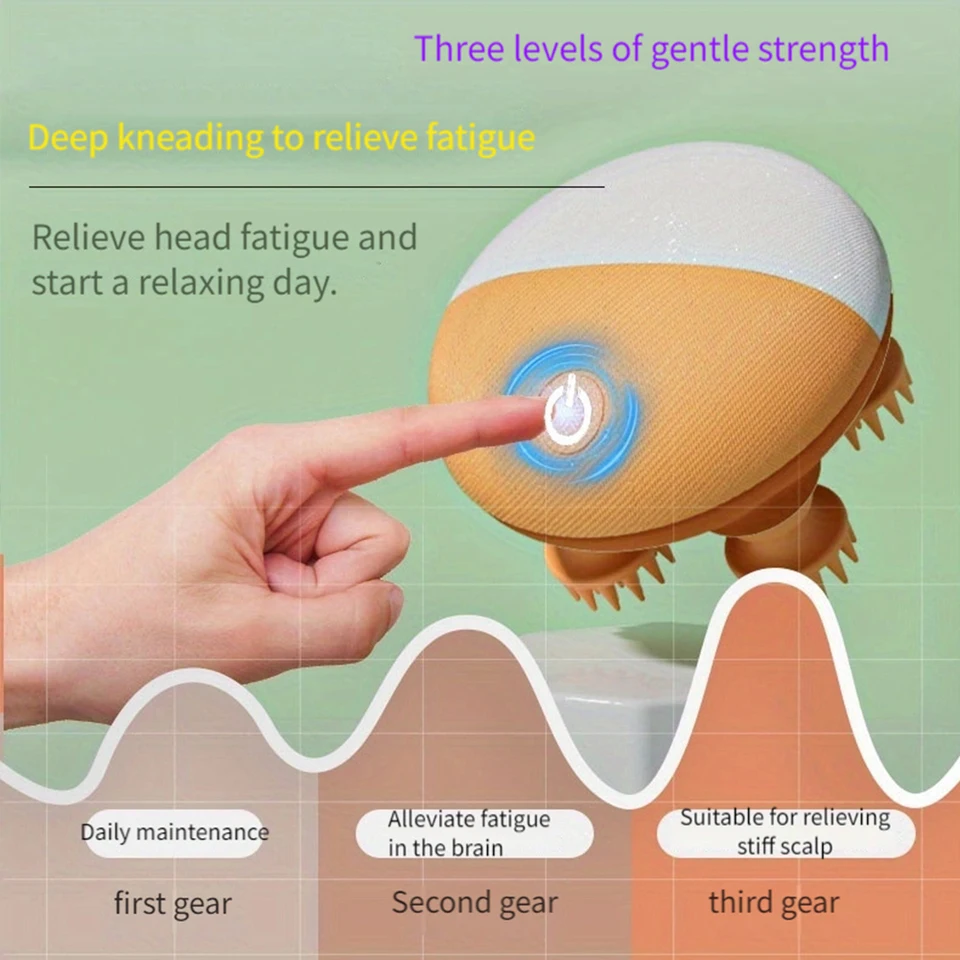 Massager Massager Massager Massager IPX7 Vodotesná hlava na hlave pokožky hlavy hlavy