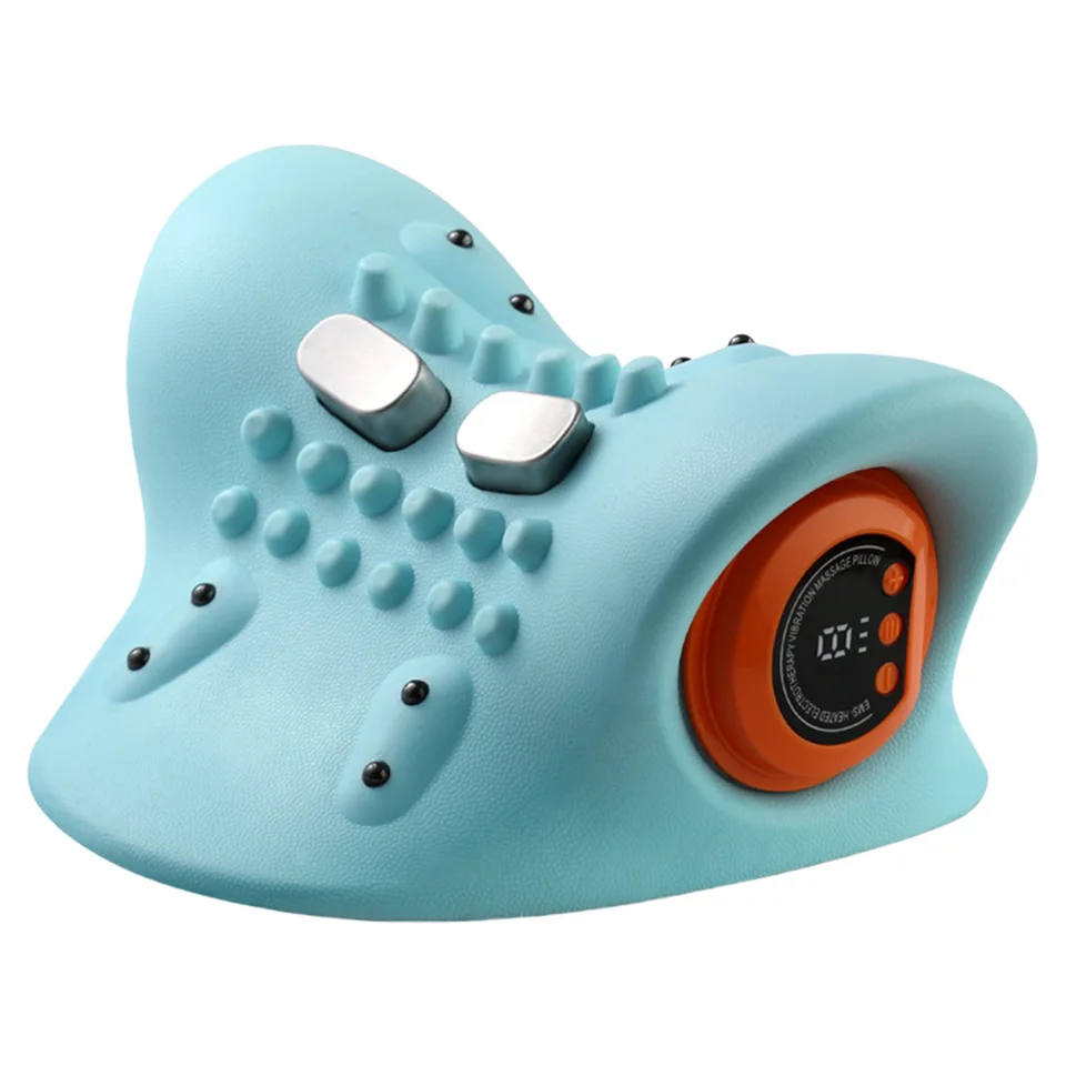 Massager na krk 26 Uhlové krčné trakčné zariadenie s teplom hlbokom tkanivom Gathast Massager Prenosný vankúš na krk