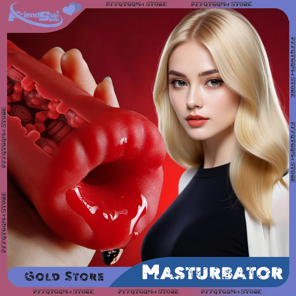Masturbdator Cup Automatické mužské vibrátorové lízanie jazyka fajčenie skutočná vagína vrecko Pussy penis orálne sexuálne hračky pre mužov dospelých hračiek