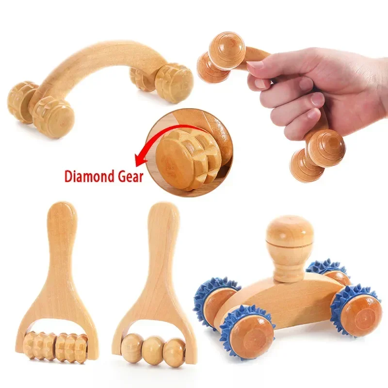 Maságer valčeka drevená terapia masáž Masáž Nástroj na tvár krku krku krku ruky push valček Massager upokojujúci masážny masážny nástroj