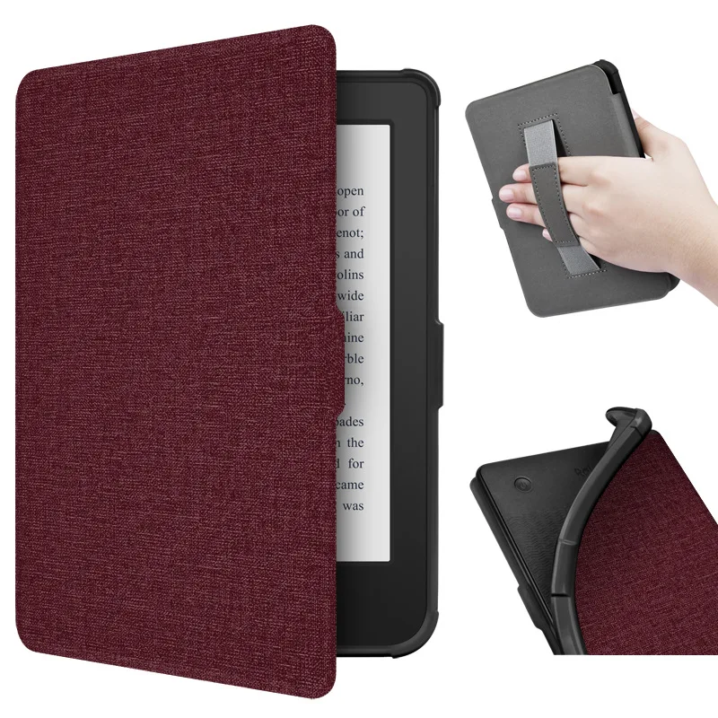 Masívne ručné puzdro pre farbu kobo clara / Clara BW 2024 / Clara 2E 2022 Soft TPU Back Auto Sleep / Wake-Up Magnetic Smart Cover Cover