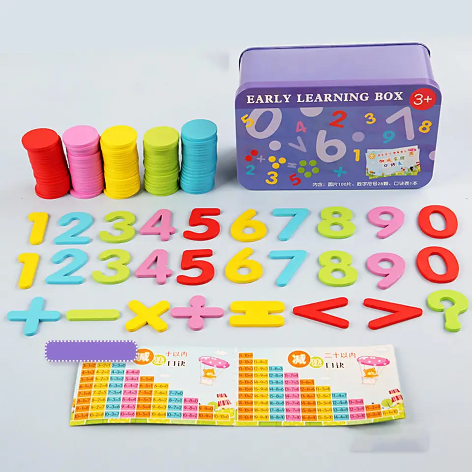 Matematická hračkárska hračka Matematické rozpoznávanie farieb Montessori hračky pre predškolské vzdelávanie
