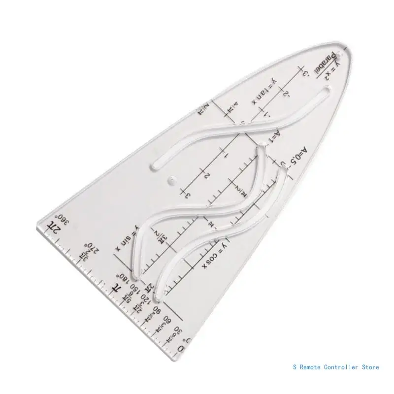 Matematická parabolická šablóna Cosine Cosine pre učiteľa, študentov, šablóna Parabola