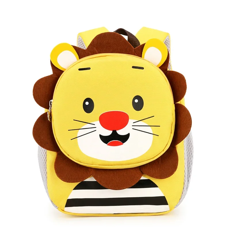 Materská škola batoh chlapci 3D karikatúra Lion Schoolbag Girls Dievča