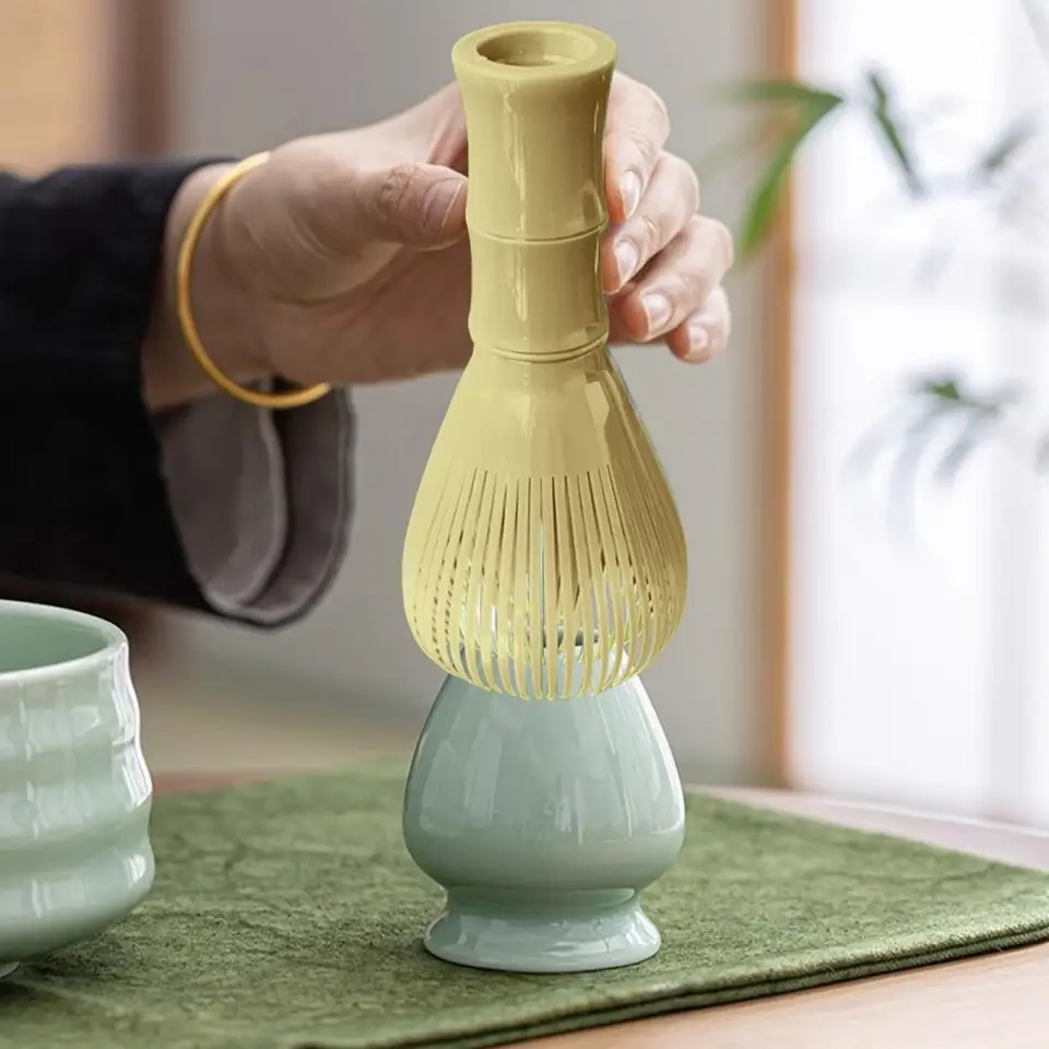 Matha Whisk Brush Trvalá tepelne rezistentná na potraviny Silikone Matcha Mixer ľahko použiteľná plynulá odnímateľná opakovane použiteľná prášková šľahačka