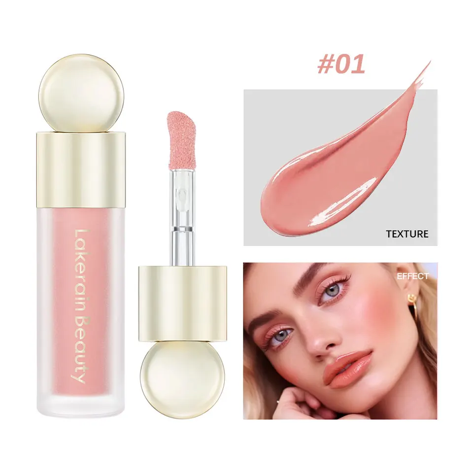 Matná tekutá červenka 7,5 ml zamatovú červenajúcu oranžovú broskyňovú tvár Pigment Pretrvávajúca krása prírodná líca Tint Cream Neprestretá.