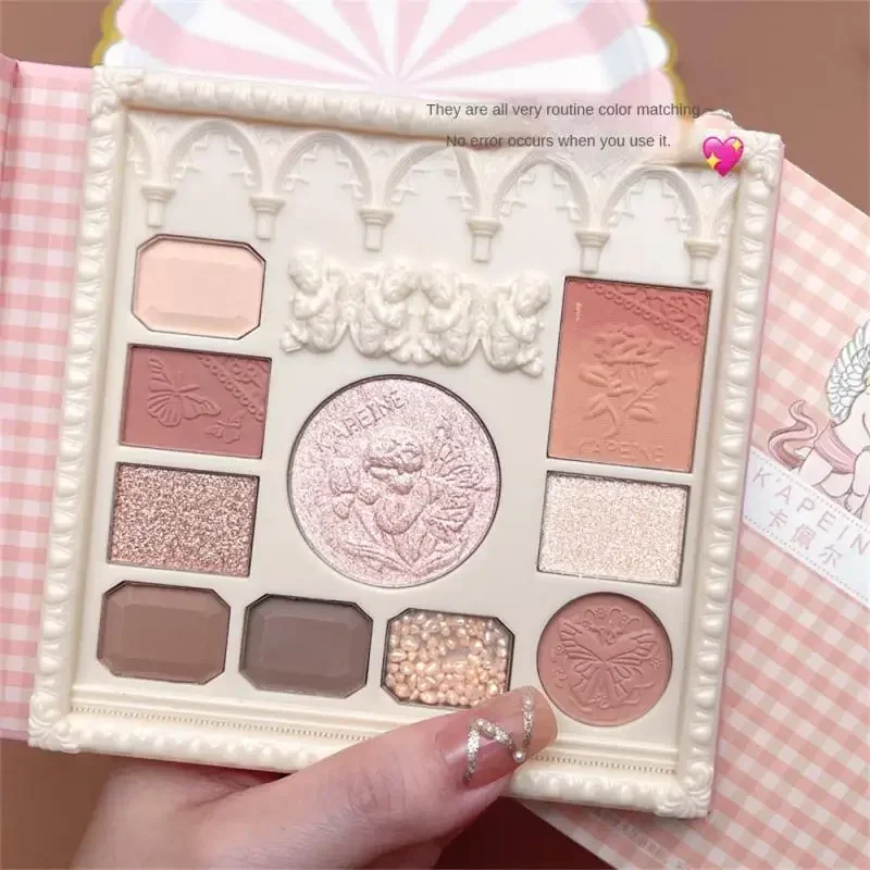 Matný anjelský očný tieň palety trblietavý lesklý vodotesný perleťový nahý nahý dlhé očné pigmenty očarujúce oči make -up kozmetika