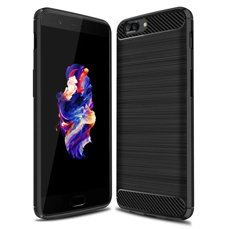 Matný silikónový puzdro pre OnePlus 5 1+5 TPU Shock-SOCPOPPORPPOURT ABARTOVÉHO ZLOHOVATEĽOV KAPICKÉHO ZAPOJIŤ PRE ONE PLUS 5 proti 5 protikňam na polevy