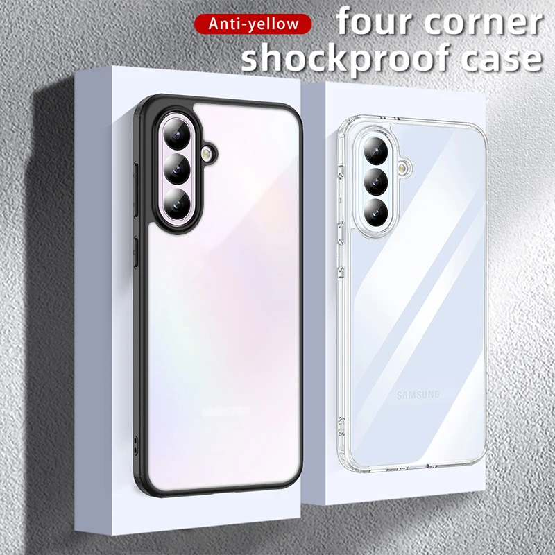 Matte & Clear Rugged Armor Telefón pre Samsung Galaxy A56 A36 A26 A16 A14 A15 A24 4G A25 A34 A35 A54 A55 5G SOCKOPPORPORPPROUT