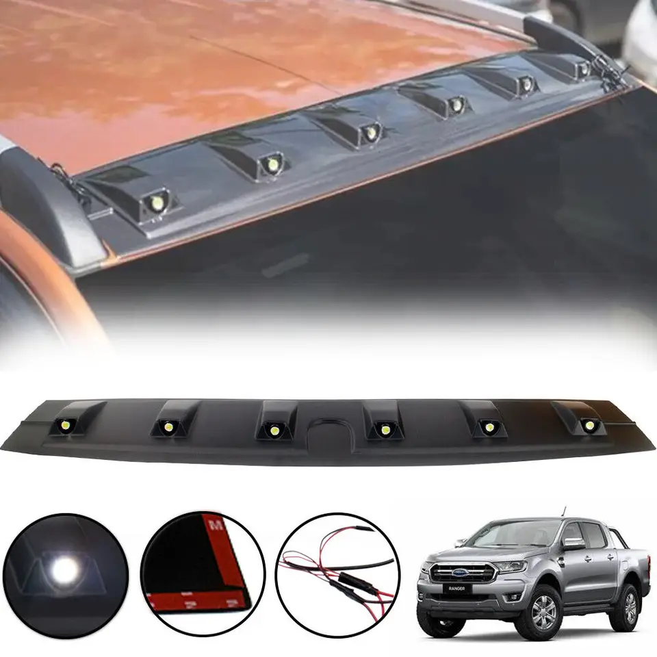 Matte Black LED LED predná strecha plutvej krytiny Svetelný bar pre Ford Ranger Raptor 2015 2016 2017 2017 2018 4x4