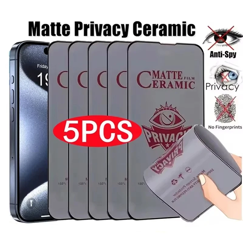 Matte Ceramic OBSITNÝ OBJEDNÁVKA PRE POKRAČOVANIE PREPOJNÝCH IPhone 15 13 12 11 14 16 Pro Max 13 Mini xs Max x xr 6 7 8 Plus SE 2022 Anti-Spy Film