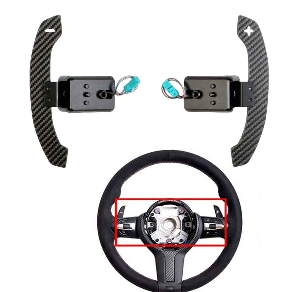 Mattné uhlíkové vlákno volant Paddle Shift Extension pre BMW 1 2 3 4 Series F20 F21 F22 F23 F45 F30 F31 GT F34 F32 F33 F36
