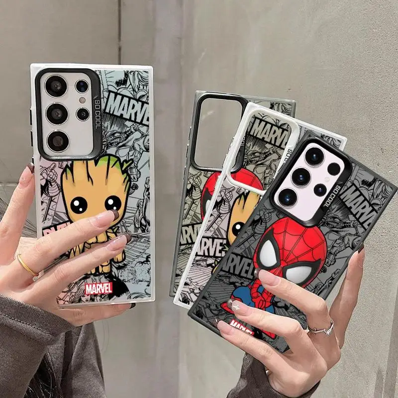 Mavel Groot Spiderman Cover Puzdro pre telefón Samsung Galaxy S24ultra S23 Fe Poznámka 20 Ultra S20 S21 S22 Plus S20FE S23ultra 5G 5G