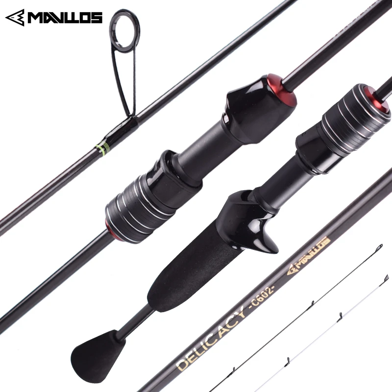 Mavllos Delication BFS tyč s rúrkovými + tuhými uhlíkovými špičkami Lure 0,6-8g/0,8-10G Ultralight Fishing Bass Spinning Casting Rod